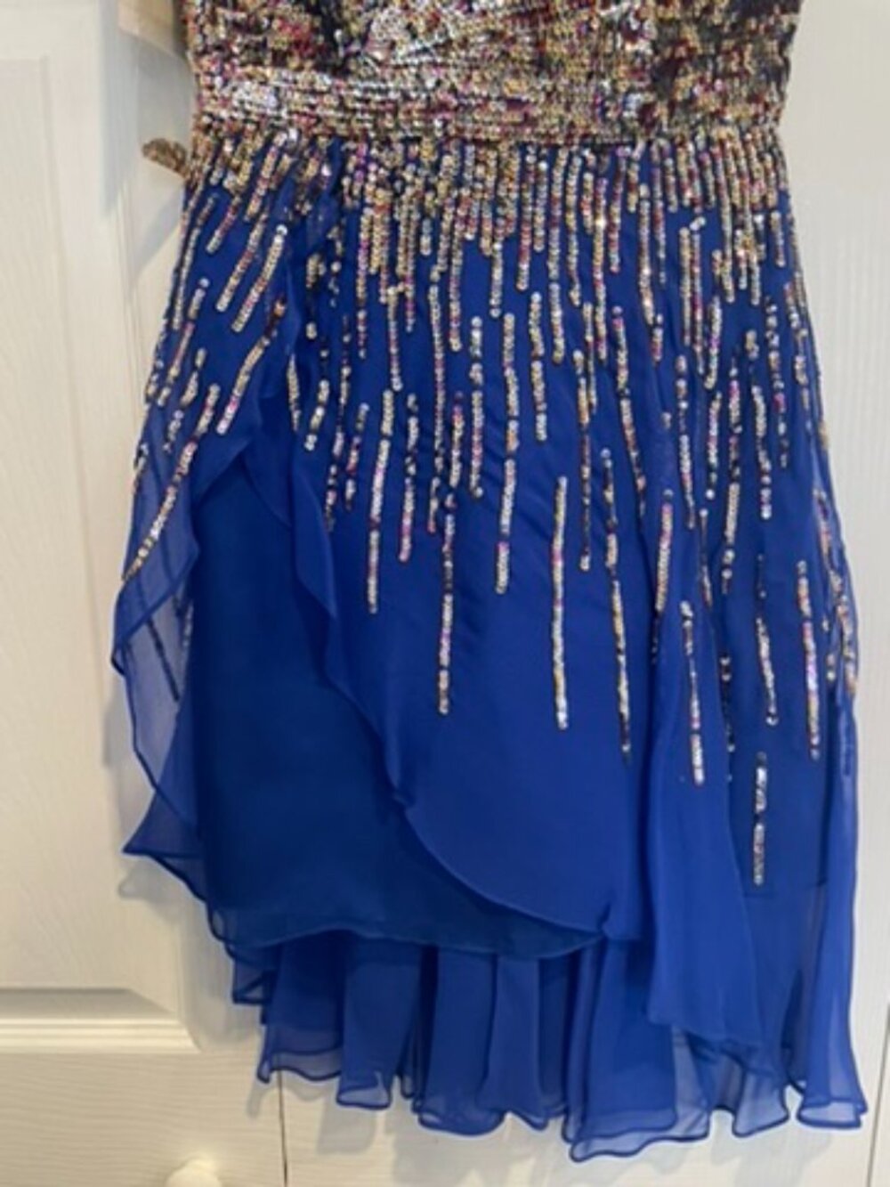 Beaded Royal Blue Formal Dress / Homecoming / Prom Dress - Picture 4 of 6